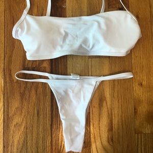 white bikini